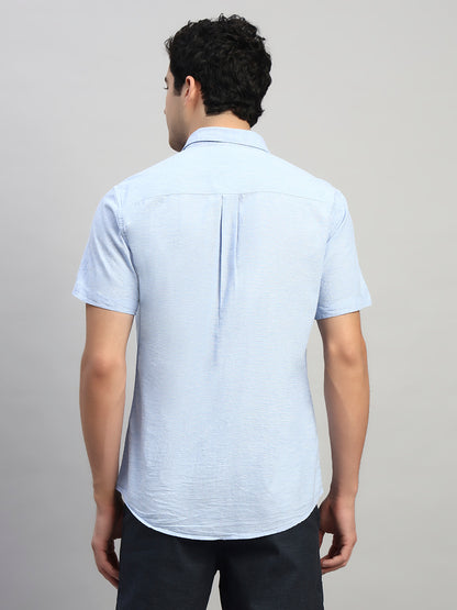 Casual Shirt for Men | Breathable & Soft with Color Fastness Regular Fit Spread Collar Neck Cotton Fabric Solid Pattern
