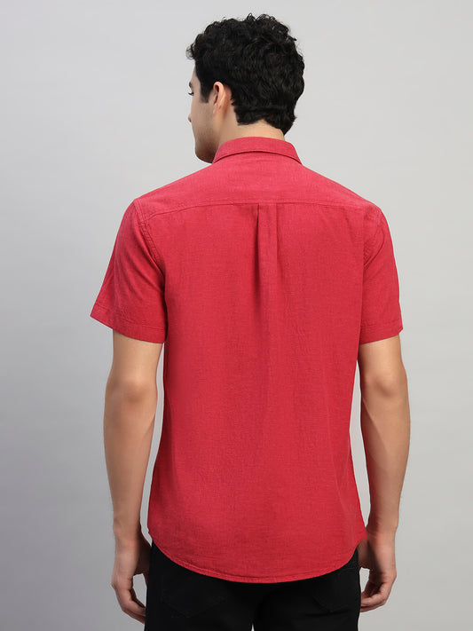 Casual Shirt for Men | Breathable & Soft with Color Fastness Regular Fit Spread Collar Neck Cotton Fabric Solid Pattern