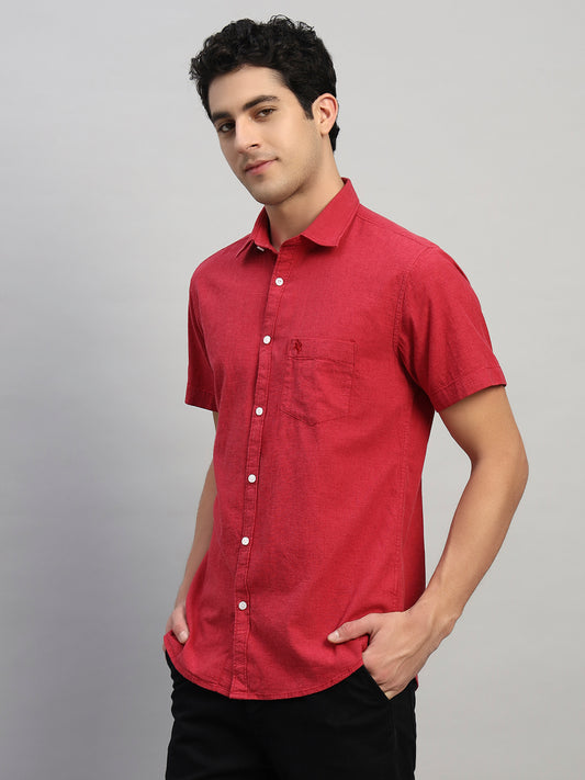 Casual Shirt for Men | Breathable & Soft with Color Fastness Regular Fit Spread Collar Neck Cotton Fabric Solid Pattern
