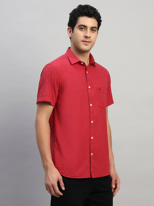 Casual Shirt for Men | Breathable & Soft with Color Fastness Regular Fit Spread Collar Neck Cotton Fabric Solid Pattern
