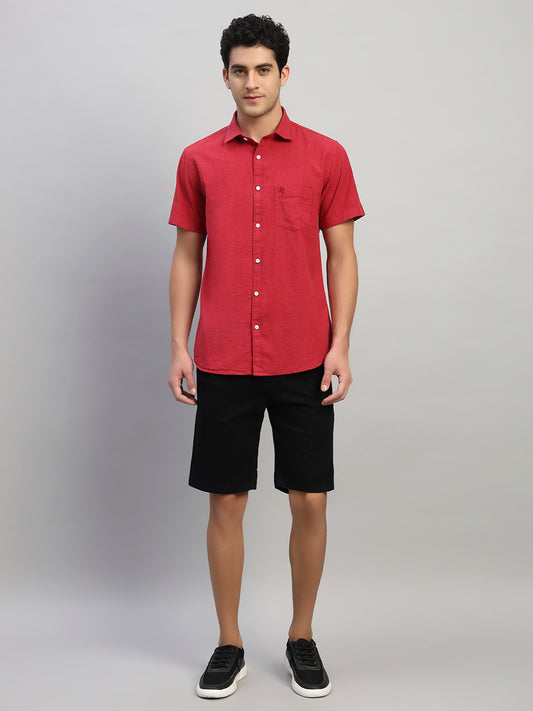 Casual Shirt for Men | Breathable & Soft with Color Fastness Regular Fit Spread Collar Neck Cotton Fabric Solid Pattern