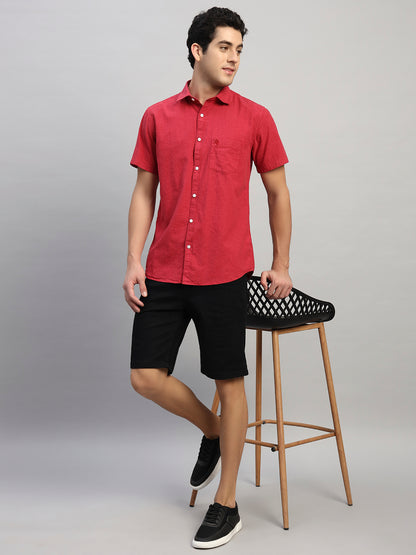 Casual Shirt for Men | Breathable & Soft with Color Fastness Regular Fit Spread Collar Neck Cotton Fabric Solid Pattern