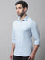 Cantabil Cotton Blend Solid Sky Blue Full Sleeve Casual Shirt for Men with Pocket (7070329733259)