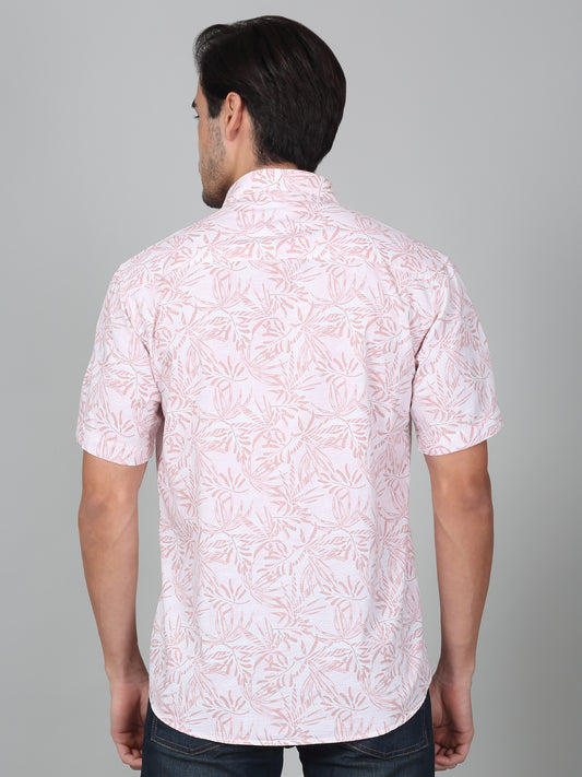 Casual Shirt for Men | Breathable & Soft with Color Fastness Slim Fit Spread Collar 100% Cotton Fabric Printed Pattern