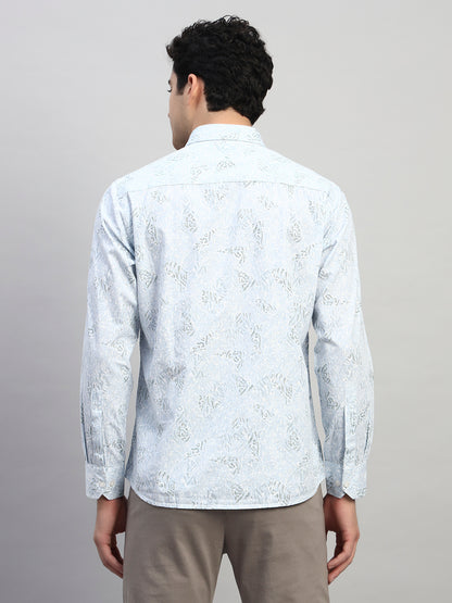 Casual Shirt for Men | Breathable & Soft with Color Fastness Regular Fit Spread Collar Neck Cotton Fabric Printed Pattern