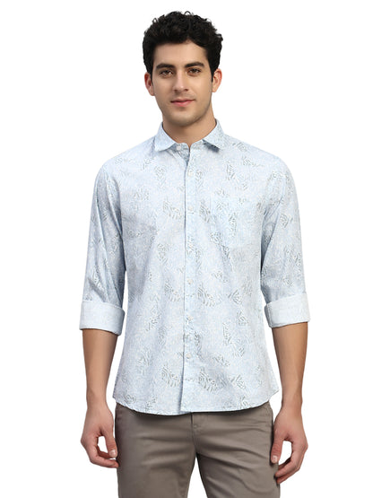 Casual Shirt for Men | Breathable & Soft with Color Fastness Regular Fit Spread Collar Neck Cotton Fabric Printed Pattern