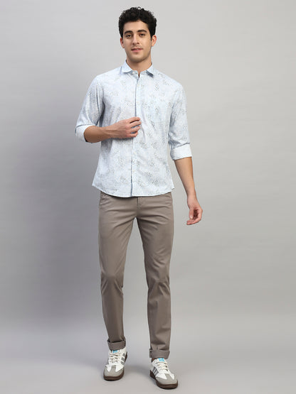Casual Shirt for Men | Breathable & Soft with Color Fastness Regular Fit Spread Collar Neck Cotton Fabric Printed Pattern