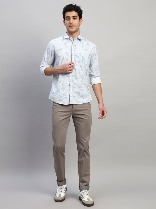 Casual Shirt for Men | Breathable & Soft with Color Fastness Regular Fit Spread Collar Neck Cotton Fabric Printed Pattern