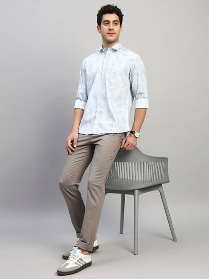Casual Shirt for Men | Breathable & Soft with Color Fastness Regular Fit Spread Collar Neck Cotton Fabric Printed Pattern