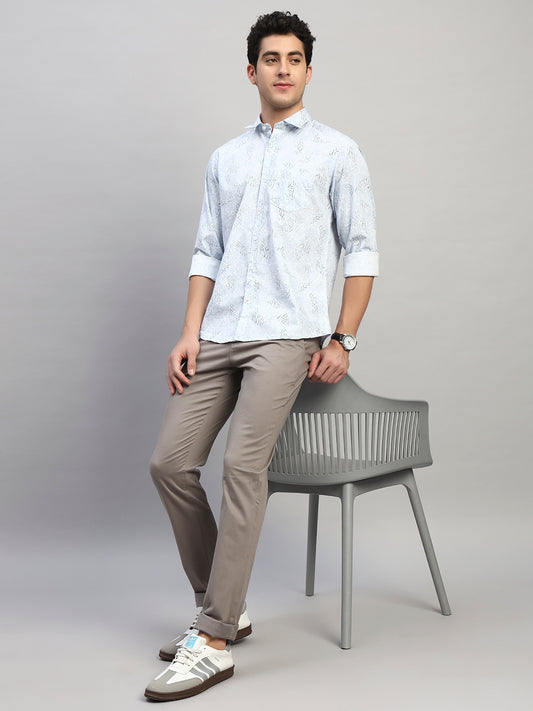 Casual Shirt for Men | Breathable & Soft with Color Fastness Regular Fit Spread Collar Neck Cotton Fabric Printed Pattern