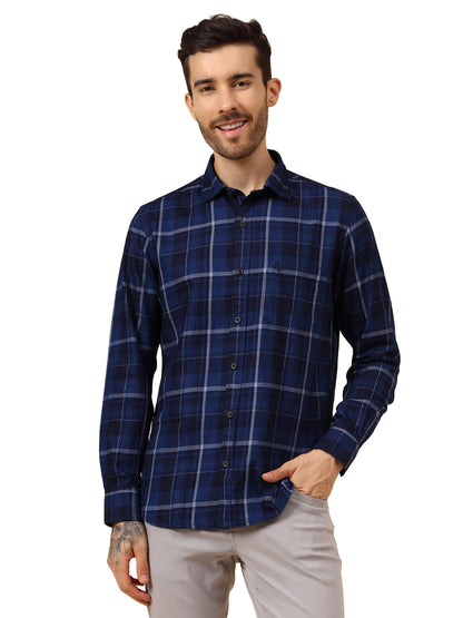 Casual Shirt for Men | Breathable & Soft with Color Fastness Regular Fit Spread Collar Neck Cotton Fabric Checkered Pattern