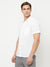 Cantabil Cotton Blend Solid White Half Sleeve Casual Shirt for Men with Pocket (6816158122123)