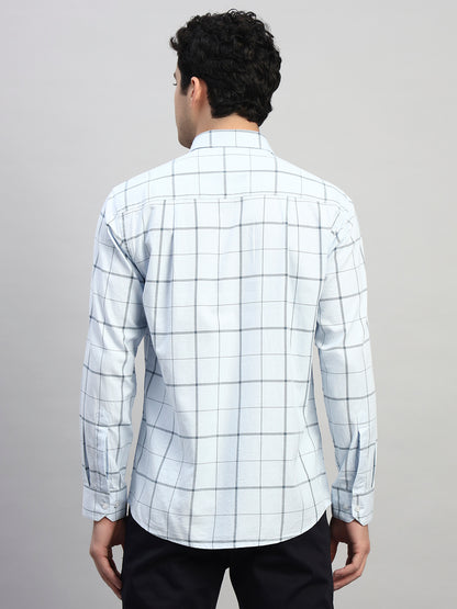 Casual Shirt for Men | Breathable & Soft with Color Fastness Regular Fit Spread Collar Neck Cotton Fabric Checkered Pattern