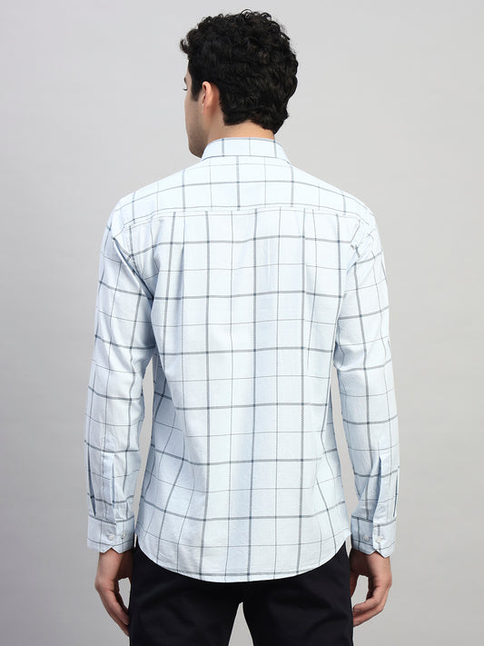 Casual Shirt for Men | Breathable & Soft with Color Fastness Regular Fit Spread Collar Neck Cotton Fabric Checkered Pattern