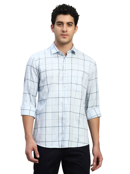 Casual Shirt for Men | Breathable & Soft with Color Fastness Regular Fit Spread Collar Neck Cotton Fabric Checkered Pattern