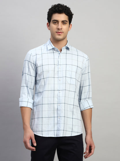 Casual Shirt for Men | Breathable & Soft with Color Fastness Regular Fit Spread Collar Neck Cotton Fabric Checkered Pattern