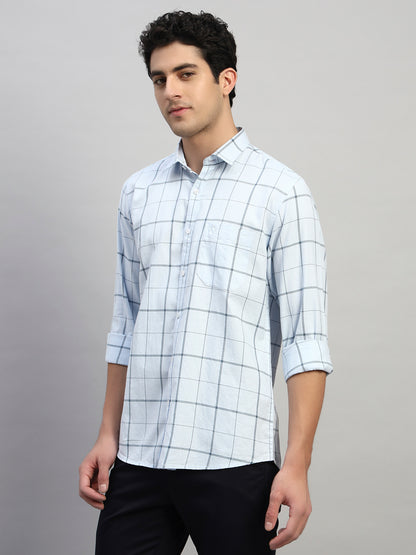 Casual Shirt for Men | Breathable & Soft with Color Fastness Regular Fit Spread Collar Neck Cotton Fabric Checkered Pattern