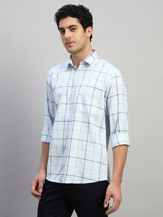 Casual Shirt for Men | Breathable & Soft with Color Fastness Regular Fit Spread Collar Neck Cotton Fabric Checkered Pattern