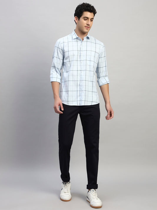 Casual Shirt for Men | Breathable & Soft with Color Fastness Regular Fit Spread Collar Neck Cotton Fabric Checkered Pattern