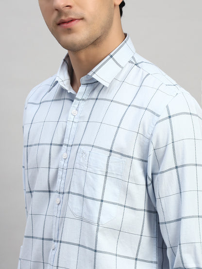 Casual Shirt for Men | Breathable & Soft with Color Fastness Regular Fit Spread Collar Neck Cotton Fabric Checkered Pattern