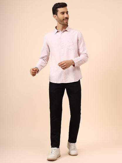 Casual Shirt for Men | Breathable & Soft with Color Fastness Regular Fit Spread Collar Neck Cotton Blend Fabric Self Design Pattern