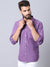 Cantabil Cotton Solid Purple Full Sleeve Casual Shirt for Men with Pocket (7004099051659)