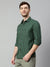 Cantabil Cotton Checkered Green Full Sleeve Casual Shirt for Men with Pocket (7114276798603)
