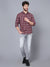 Cantabil Cotton Checkered Maroon Full Sleeve Casual Shirt for Men with Pocket (7089934041227)
