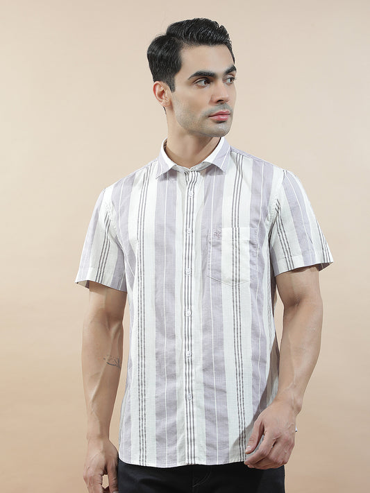 Casual Shirt for Men l Breathable & Soft with Color Fastness Slim Fit  Cotton Fabric Striped PatternCasual Shirt for Men l Breathable & Soft with Color Fastness Slim Fit  Cotton Fabric Checkered Pattern (Copy)
