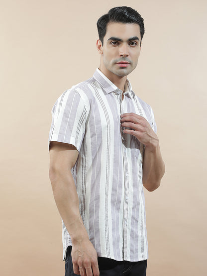 Casual Shirt for Men l Breathable & Soft with Color Fastness Slim Fit  Cotton Fabric Striped PatternCasual Shirt for Men l Breathable & Soft with Color Fastness Slim Fit  Cotton Fabric Checkered Pattern (Copy)