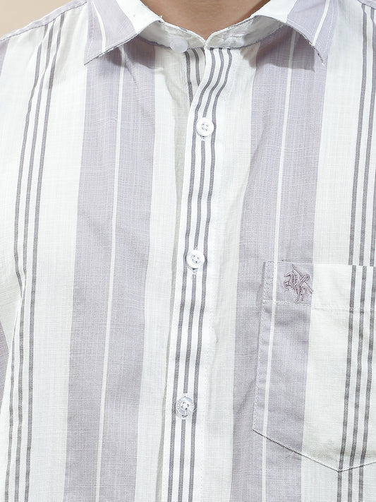 Casual Shirt for Men l Breathable & Soft with Color Fastness Slim Fit  Cotton Fabric Striped PatternCasual Shirt for Men l Breathable & Soft with Color Fastness Slim Fit  Cotton Fabric Checkered Pattern (Copy)