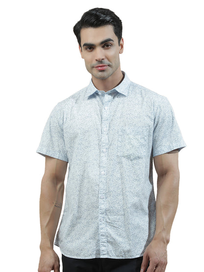 Casual Shirt for Men l Breathable & Soft with Color Fastness Slim Fit  Cotton Fabric Printed Pattern
