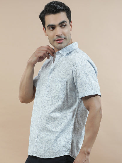 Casual Shirt for Men l Breathable & Soft with Color Fastness Slim Fit  Cotton Fabric Printed Pattern