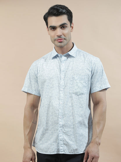 Casual Shirt for Men l Breathable & Soft with Color Fastness Slim Fit  Cotton Fabric Printed Pattern