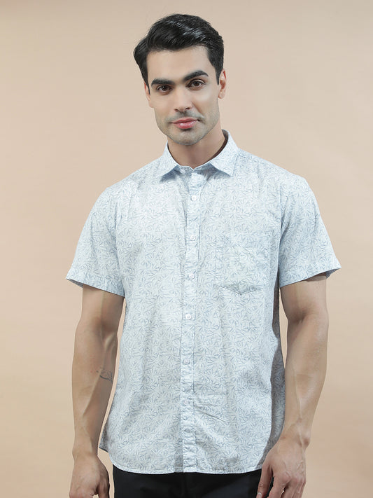 Casual Shirt for Men l Breathable & Soft with Color Fastness Slim Fit  Cotton Fabric Printed Pattern