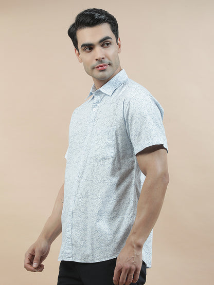 Casual Shirt for Men l Breathable & Soft with Color Fastness Slim Fit  Cotton Fabric Printed Pattern