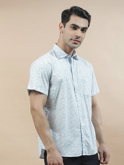 Casual Shirt for Men l Breathable & Soft with Color Fastness Slim Fit  Cotton Fabric Printed Pattern