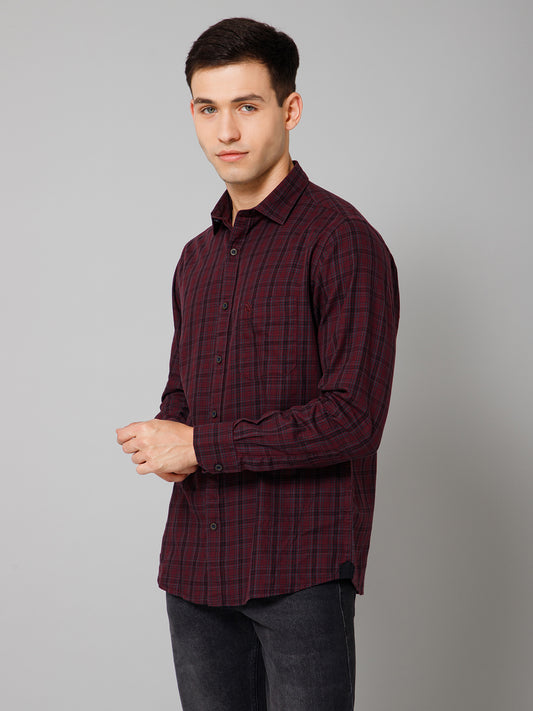 Casual Shirt for Men | Breathable & Soft with Color Fastness Regular Fit Spread Collar Neck Cotton Fabric Checkered Pattern