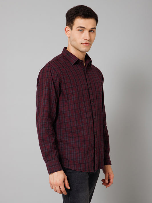 Casual Shirt for Men | Breathable & Soft with Color Fastness Regular Fit Spread Collar Neck Cotton Fabric Checkered Pattern