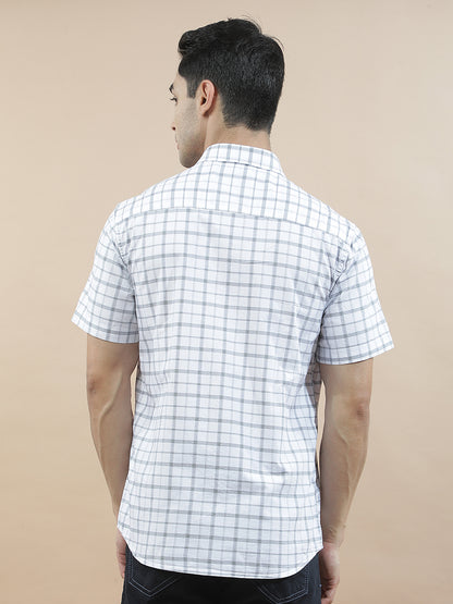 Casual Shirt for Men l Breathable & Soft with Color Fastness Slim Fit  Cotton Fabric Checkered Pattern
