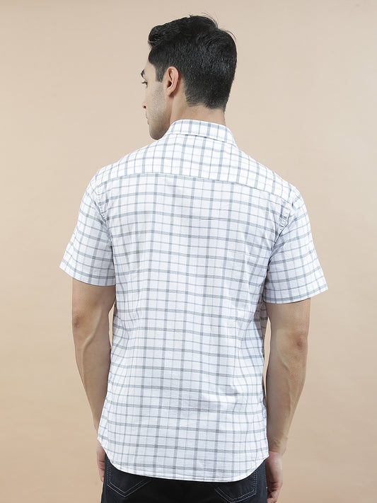 Casual Shirt for Men l Breathable & Soft with Color Fastness Slim Fit  Cotton Fabric Checkered Pattern