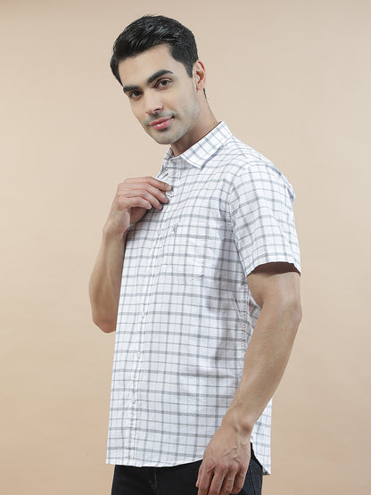 Casual Shirt for Men l Breathable & Soft with Color Fastness Slim Fit  Cotton Fabric Checkered Pattern