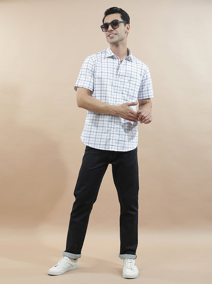 Casual Shirt for Men l Breathable & Soft with Color Fastness Slim Fit  Cotton Fabric Checkered Pattern
