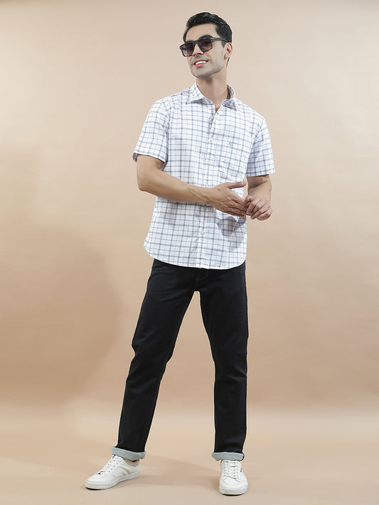 Casual Shirt for Men l Breathable & Soft with Color Fastness Slim Fit  Cotton Fabric Checkered Pattern