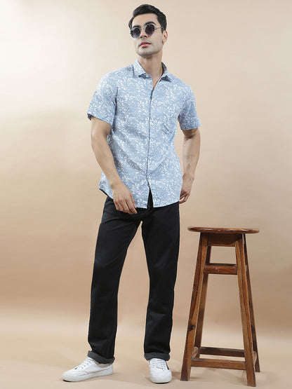 Casual Shirt for Men l Breathable & Soft with Color Fastness Slim Fit  Cotton Fabric Printed Pattern