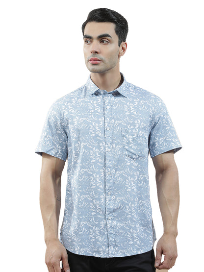 Casual Shirt for Men l Breathable & Soft with Color Fastness Slim Fit  Cotton Fabric Printed Pattern