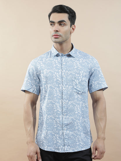 Casual Shirt for Men l Breathable & Soft with Color Fastness Slim Fit  Cotton Fabric Printed Pattern