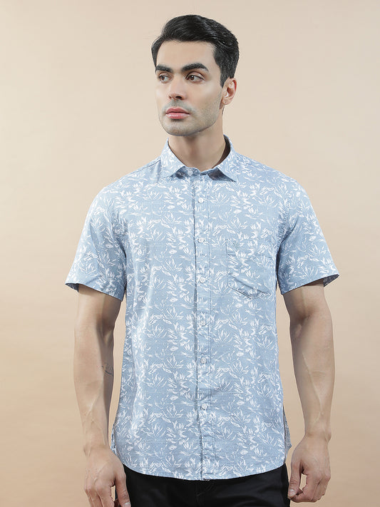 Casual Shirt for Men l Breathable & Soft with Color Fastness Slim Fit  Cotton Fabric Printed Pattern