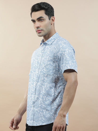 Casual Shirt for Men l Breathable & Soft with Color Fastness Slim Fit  Cotton Fabric Printed Pattern