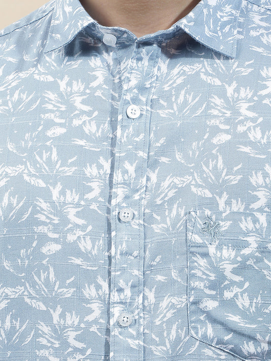 Casual Shirt for Men l Breathable & Soft with Color Fastness Slim Fit  Cotton Fabric Printed Pattern